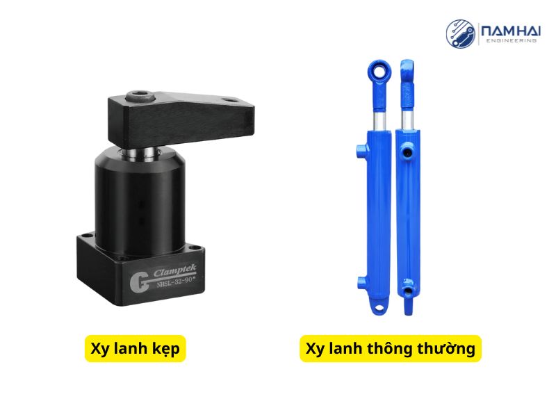 Xi lanh kẹp và xi lanh thông thường