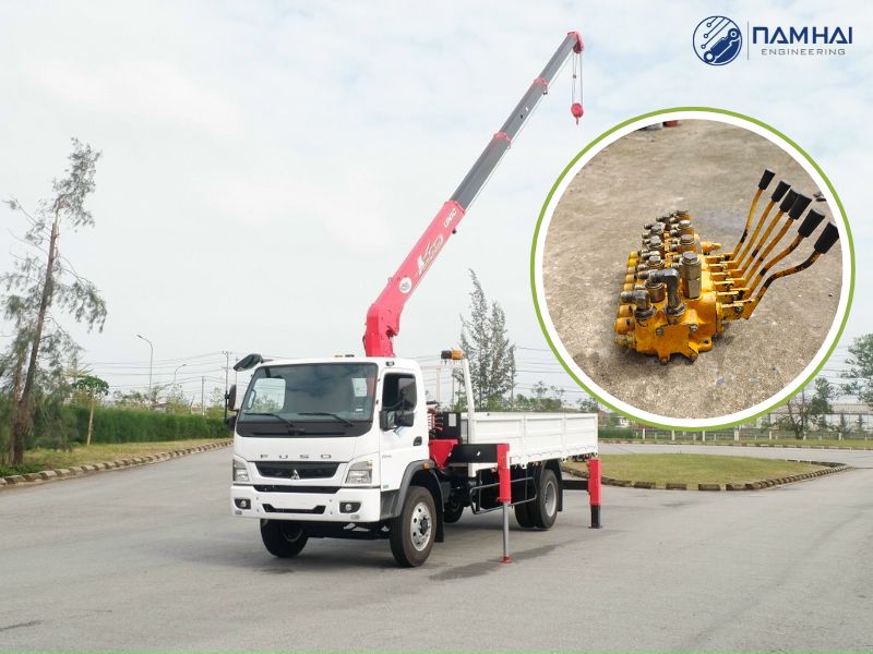 Cụm van tay gạt trên cẩu Mitsubishi