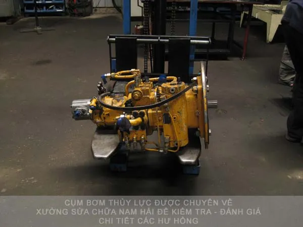 Cụm bơm thủy lực trên xe bơm bê tông không lên áp, không hoạt động